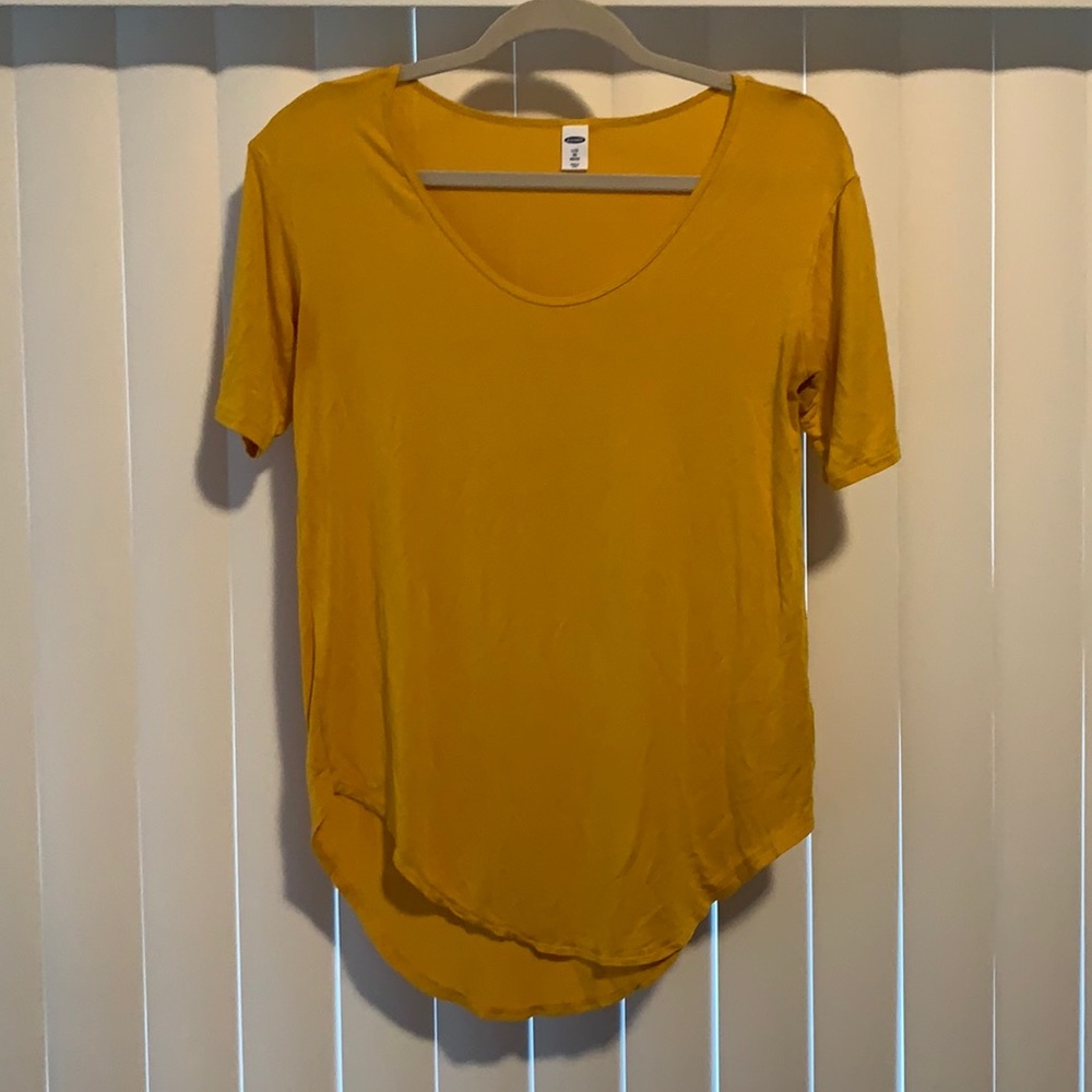 Mustard old navy luxe tshirt